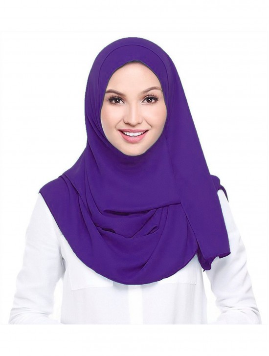 Solid Color Head Scarf/Hijab (6 Pcs Assorted Colors)